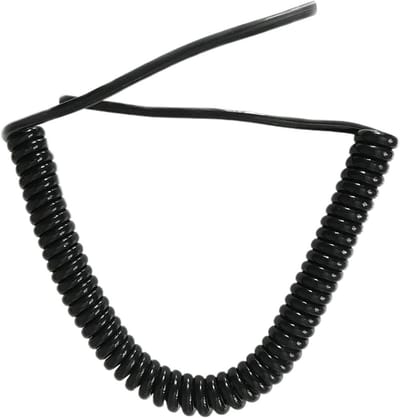 Spiraalkabel - Verlengsnoer - Stroom Verlengen - Hoge Slijtvastheid - 3 meter - Zwart