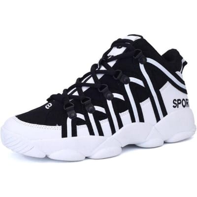 Automne Hiver Chaussures Homme Décontractées Tendance Baskets à Semelle Épaisse à Sangles Antidérapantes Luxe Cuir Respirant Chaussures de Sport Nouveau 38 black
