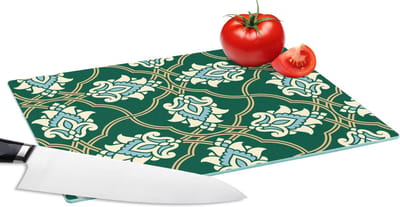 Glazen Snijplank - 28x20 - Bloemen - Antiek - Design - Snijplanken Glas