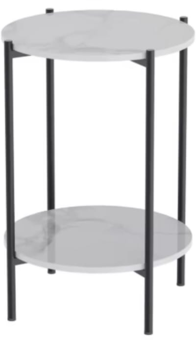 Bijzettafel Mira - Massieve - Zwart - Salontafel - Woonkamer - Emerald look - Side table - 40cm