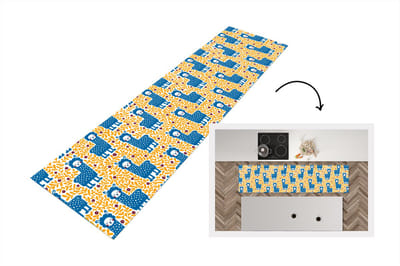 Keukenloper - Loper keuken - Meisjes - Lama - Planten - Patronen - 200x50 cm - Keukenloper vinyl