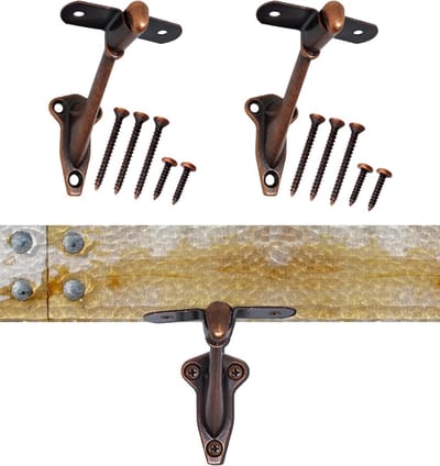 Set van 3 Wandbeugels voor Trapleuning - Antiek Brons - Stevige Montage