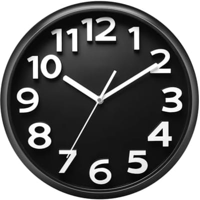 PromoHome Moderne Wandklok 33cm - Stille Quartz Werking met Duidelijke Wijzerplaat