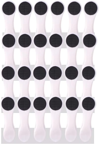 Wasknijpers, wasknijpers met spiraalveren en soft grip, softgrip, soft-touch, wit/antraciet