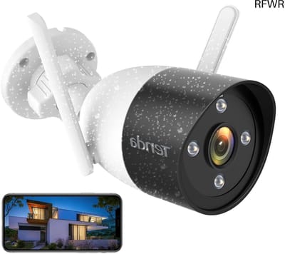 RFWR® Buiten Beveiligingscamera met 2-weg Audio, IP66 Weerbestendig, AI Menselijke Detectie, Nachtzicht tot 30m, Cloud & SD-kaartopslag