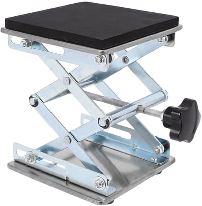 Laboratorium Hefplatform - Schaarlift Tafel - Experimentele Toepassingen - Handmatige Hoogteverstelling - 15x15x8.5 cm