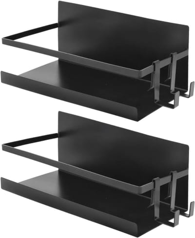 Swiphi® Kruidenrek - Kruidenorganizer - Keukenkastgerei - 11 x 24,5 x 9cm - Zwart