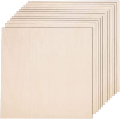 Houten Platen - Multiplex Vellen - Hobby Ambachten - Gladde Oppervlakken - 36 Stuks 3mm - Natuurlijk Hout