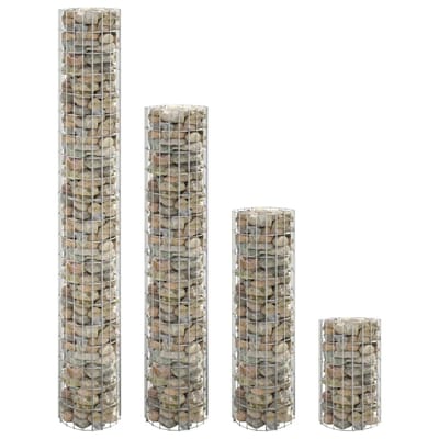 vidaXL - Gabion - plantenbakken - 4 - st - rond - verhoogd - Ø30x50/100/150/200 - cm