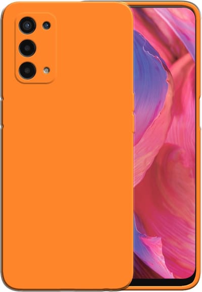 Smartphonica Siliconen hoesje voor OPPO A54 5G case met zachte binnenkant - Oranje geschikt voor Oppo A54 5G