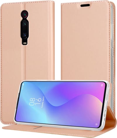 Cadorabo Hoesje geschikt voor Xiaomi Mi 9T / Mi 9T PRO / RedMi K20 / RedMi K20 PRO in CLASSY ROSE GOUD - Beschermhoes met magnetische sluiting, standfunctie en kaartvakje Book Case Cover Etui