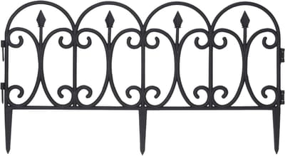 Bloembedranding Set - Tuinranden - Tuin Ordenen - Decoratief Antiek Design - Set van 4 - Antraciet