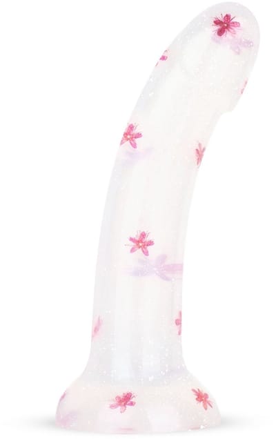 Dildo Collection Flower Power Dildo – Roze Glitterdesign 15 cm