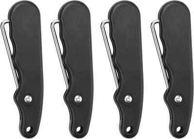 Schoen Veterspanner - Veters Hulp - Schaatsen Strikken - Opvouwbaar Ontwerp - 4 Stuks - Zwart