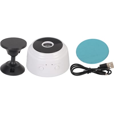 Caméra de sécurité WiFi multifonction 1080P HD Détection de mouvement Vision nocturne Contrôle APP Intérieur Maison blanc