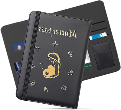 Beschermhoes voor Paspoort van Faux Leer, Zwart - Ideaal voor Reizen, Duurzaam en Stijlvol
