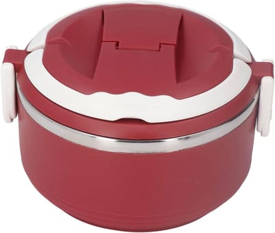 Bento Box Japanse stijl, Japanse bento box voor volwassenen, matig hitte lunchbox, milieuvriendelijke PP-container en reductiecontainer, zware lunch (rood/304)