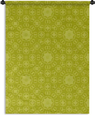 Wandkleed - Wanddoek - Kompas - Groen - Patronen - 150x200 cm - Wandtapijt