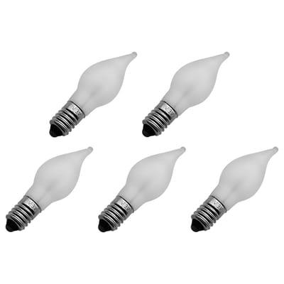 Reserve Kerstlampjes E10 - 5 stuks - Wolfraam - 24V/3W - Warm Wit Licht - 2200K - 13 Lumen - Dimbaar - Mat - Klassiek model