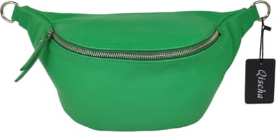 Qischa® - Crossbody - fashion - heuptas/bumbag - large - zacht leder - gras groen