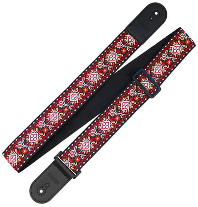Richter Retro Dark Red Jacquard Gitaarband - 1772