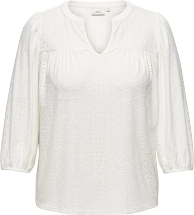 ONLY CARMAKOMA - CARSANDRA 3/4 SPLIT TOP JRS Dames Blouse