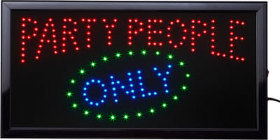 Led bord - Led sign - Party people - 50 x 25cm - Led verlichting - Bar Decoratie - Light box - led borden - Decoratie - LED - Led decoratie - Cave & Garden