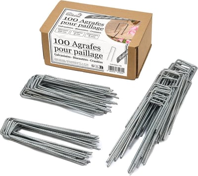 100 Stekels Bevestigingsnietjes voor Tuin: Verzinkt & Extra Sterk