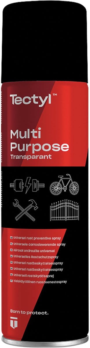 Tectyl Multifunctioneel transparant - Corrosie werend - Oplosmiddelverdunde - Op hars gebaseerd - Transparant - Corrosie werende compound - In spuitbus - 500 ml