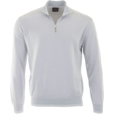 Paul & Shark Trui Piuma Featherlight Cotton Half Zip Skyride / male