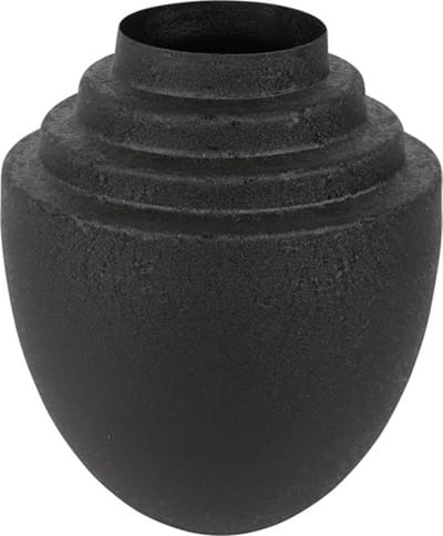 Countryfield Vaas Fajah metaal L25B25H31CM zwart