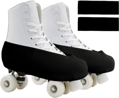 Schaatsbeschermers - Hoezen Kunstschaats - Bescherming Randen - Absorberende Binnenlaag - Maat M L - Zwart
