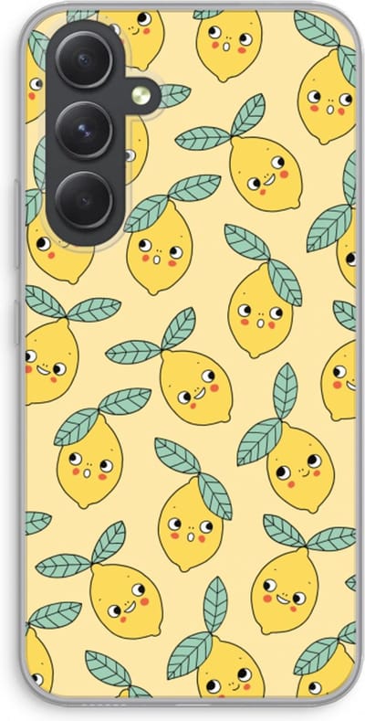 Case Company® - Hoesje geschikt voor Samsung Galaxy A54 hoesje - Citroenen - Soft Cover Telefoonhoesje - Bescherming aan alle Kanten en Schermrand