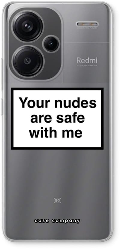Case Company® - Hoesje geschikt voor Xiaomi Redmi Note 13 Pro plus hoesje - Safe with me - Soft Cover Telefoonhoesje - Bescherming aan alle Kanten en Schermrand