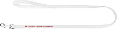 WAUDOG Design # I Love My Dog Hondenriem - Echt Leder - Wit - Breedte: 18 mm - Lengte: 122 cm