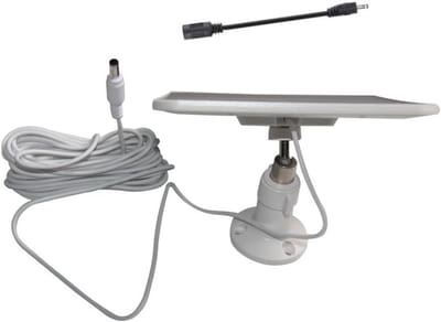 Zonnepaneel - Energie Oplader - Camera Voeden - Hoge Efficiëntie - 6 Watt - Wit
