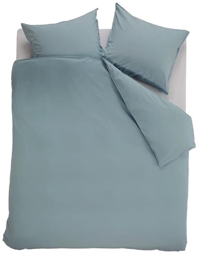Ambiante Cotton Uni dekbedovertrek - Effen - Lits-Jumeaux XL - 260x200/220 cm - Blauw
