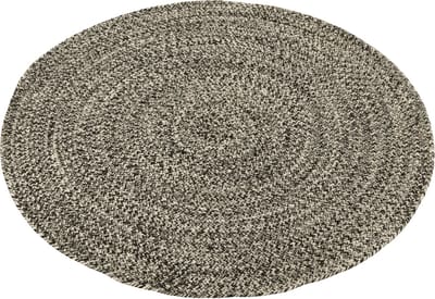 J-Line tapijt Miami Outdoor - polyester - zwart/wit - small