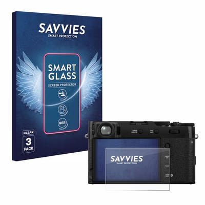 3 Stuks Savvies Screenprotector - geschikt voor Fujifilm X100VI - beschermfolie glas transparant