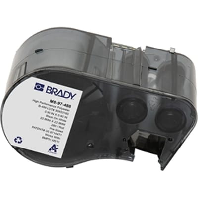 Brady M5-97-488 polyester labels zwart op wit | 22,86 mm x 22,86 mm (origineel)
