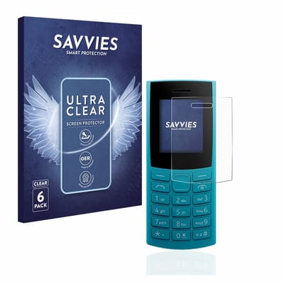 Savvies - Screenprotector voor Nokia 105 4G (2023) - Folie Beschermfolie transparant 6 Stuks