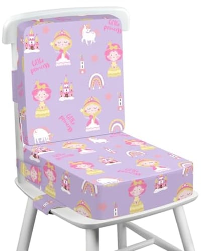 PromoHome Kinderzitverhoging Stoelkussen 36x32x10 cm - Prinsessenkasteel