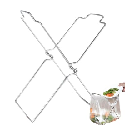 Vuilniszakhouder - Afval organizer - Werkplek opruimen - Opvouwbaar metalen frame - 17x17x21.7 cm
