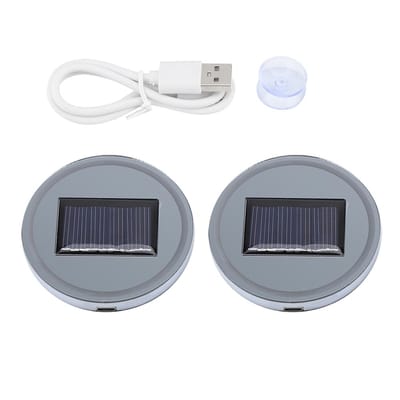 2 stuks Solar LED Beker Onderzetter Houder RGB 7 Kleuren Lichten USB Auto Fles Bodem Mat white
