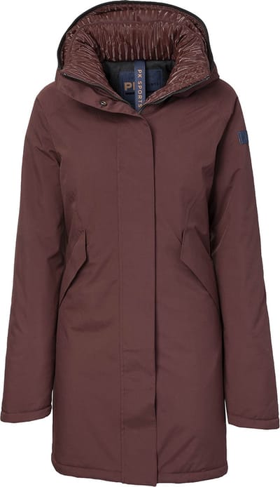 Pk International - Winterjas - Waterdicht - Winddicht - Ademend - Jas - Capuchon - Onana - Donkerbruin - Chocolate - XS/34