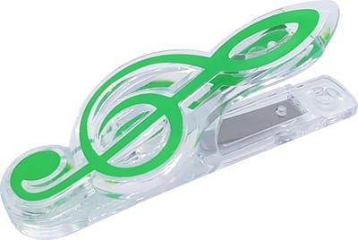 Papierklem-Muziek Klem-Paperclip-Solsleutel-Muzieksleutel-Groen