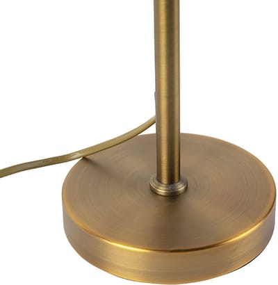 QAZQA parte shade - Klassieke Tafellamp met kap - 1 lichts - H 68 cm - Groen - Woonkamer | Slaapkamer | Keuken
