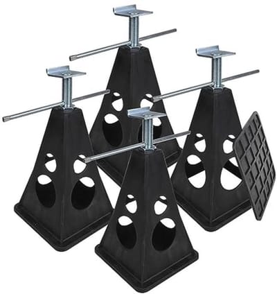 Verstelbare Steunbokken Set van 4 - Maximaal 750 kg Draaglast / Stabilisatie voor Caravan en Aanhanger