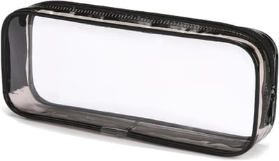 Stijlvol en praktisch transparant etui met sterke rits | 22 x 9 x 5 cm | Ideaal voor pennen, make-up en reisbenodigdheden