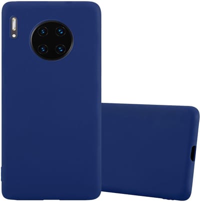 Cadorabo Hoesje geschikt voor Huawei MATE 30 PRO in CANDY DONKER BLAUW - Beschermhoes gemaakt van flexibel TPU silicone Case Cover
